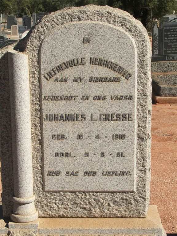 GRESSE Johannes L. 1918-1951