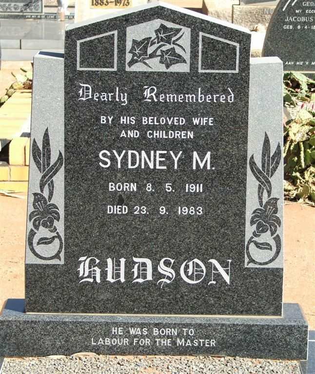 HUDSON Sydney M. 1911-1983
