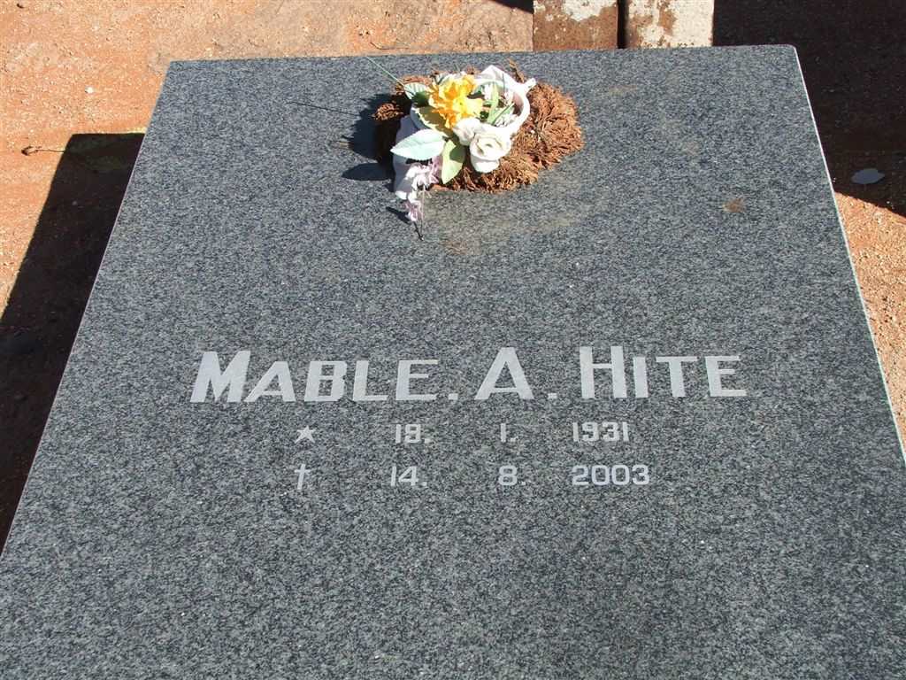 HITE Mable A. 1931-2003