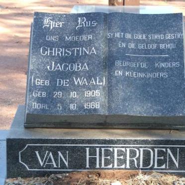 HEERDEN Christina Jacoba, van nee DE WAAL 1905-1968