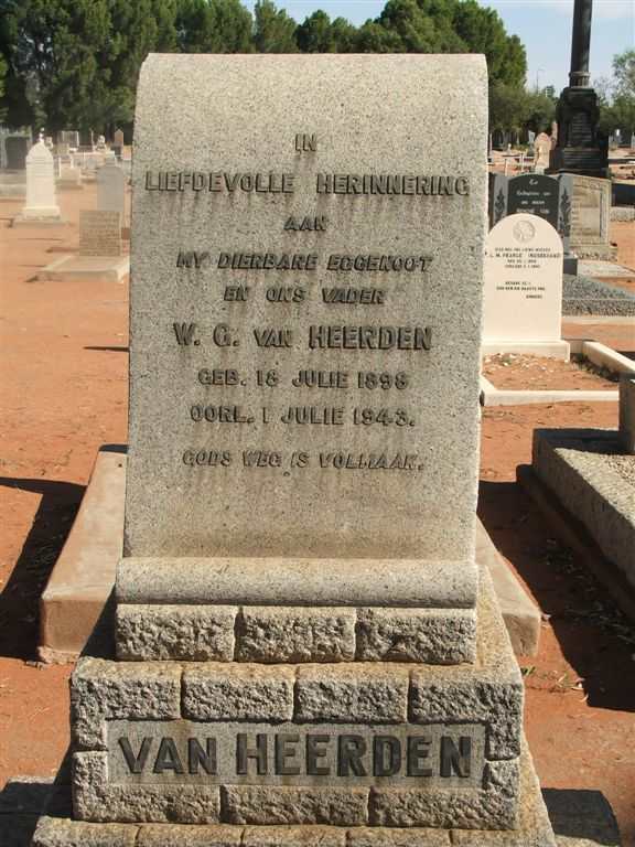 HEERDEN W.G., van 1898-1943