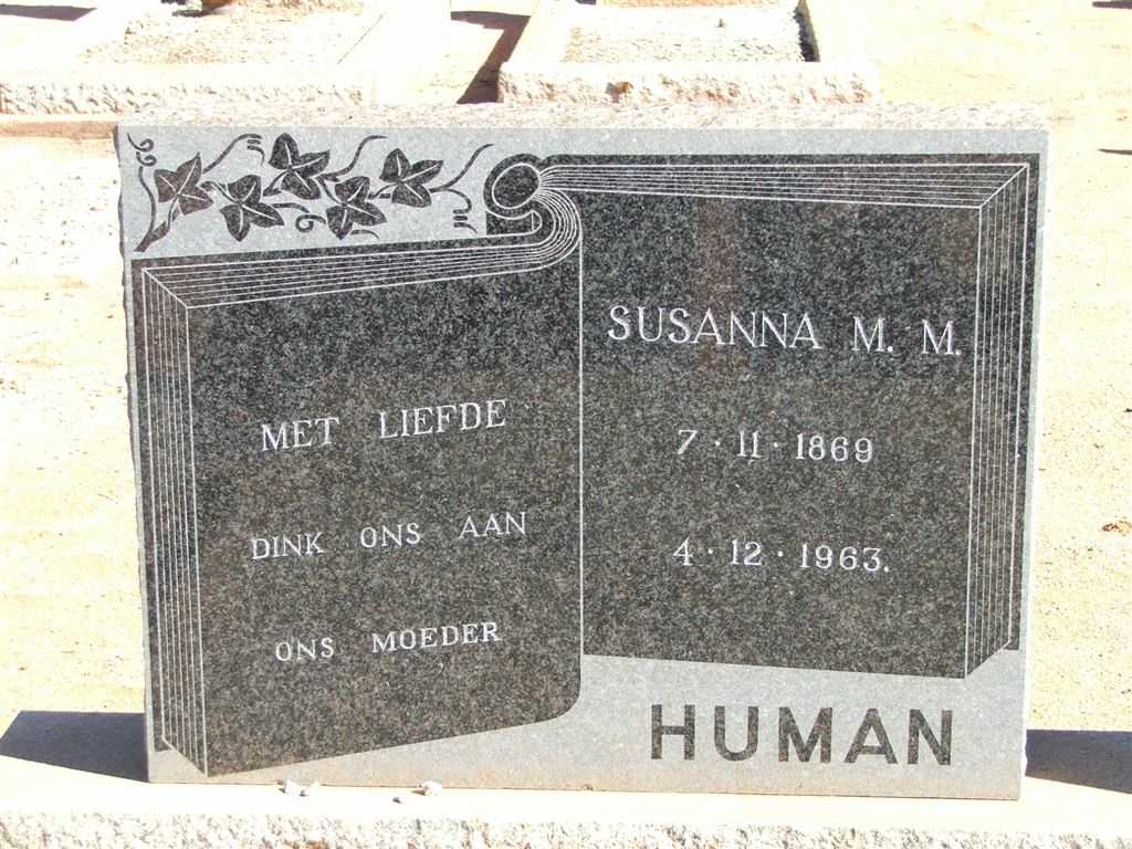 HUMAN Susanna M.M. 1869-1963