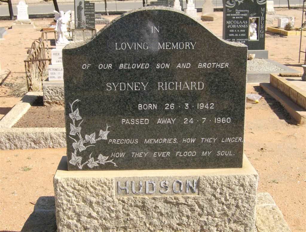 HUDSON Sydney Richard 1942-1960