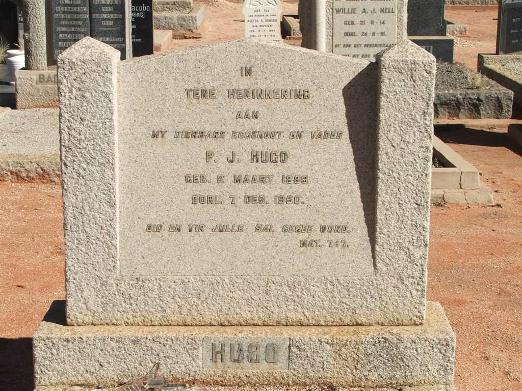 HUGO P.J. 1889-1950