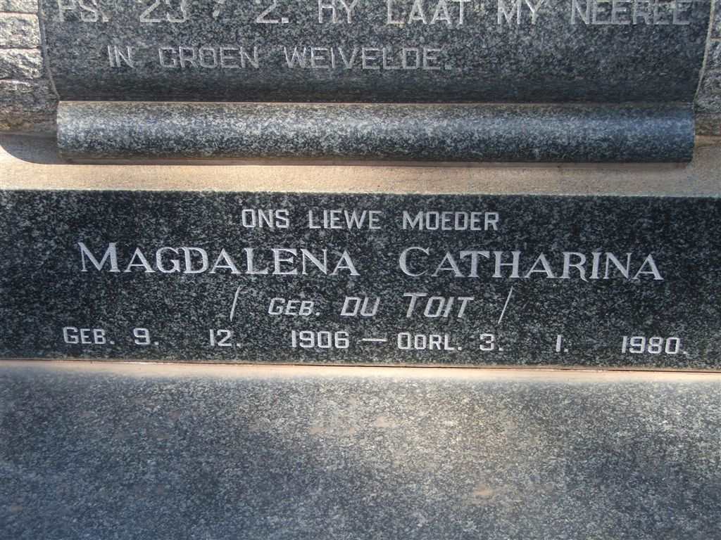 HEYNS Magdalena Catharina DU TOIT 1906-1980