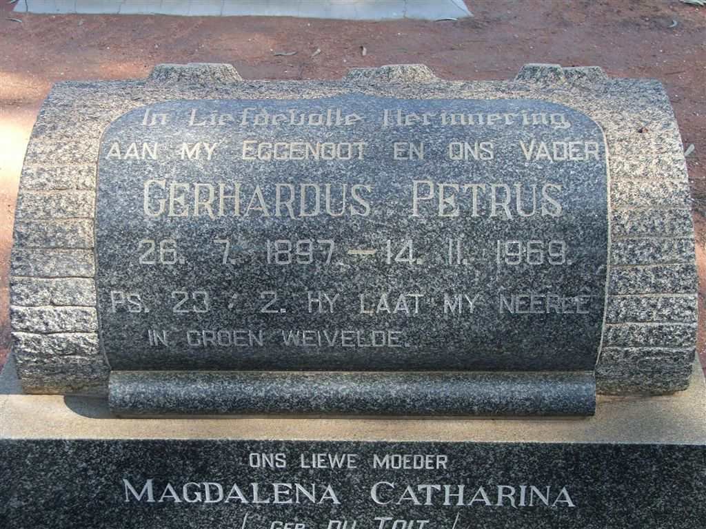 HEYNS Gerhardus Petrus 1897-1969