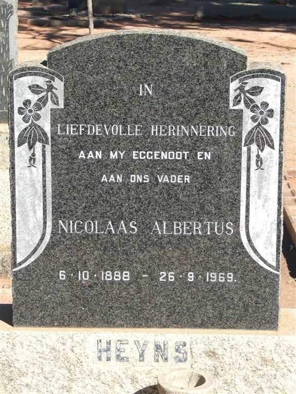 HEYNS Nicolaas Albertus 1888-1969