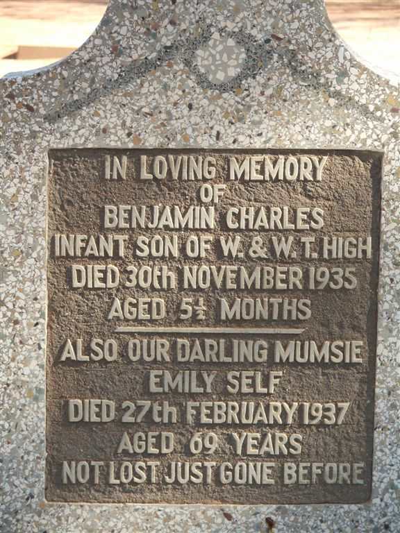 HIGH Benjamin Charles -1935 :: HIGH Emily -1937
