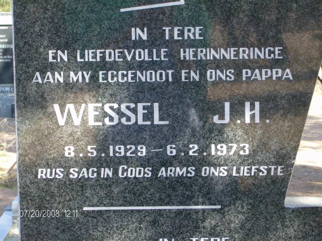 HUMAN Wessel J.H. 1929-1973