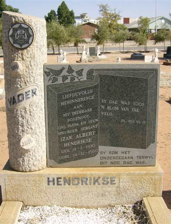 HENDRIKSE Izak Albert 1930-1960