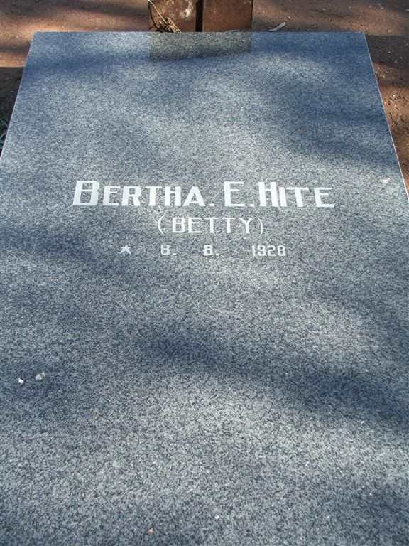 HITE Bertha E. 1928-