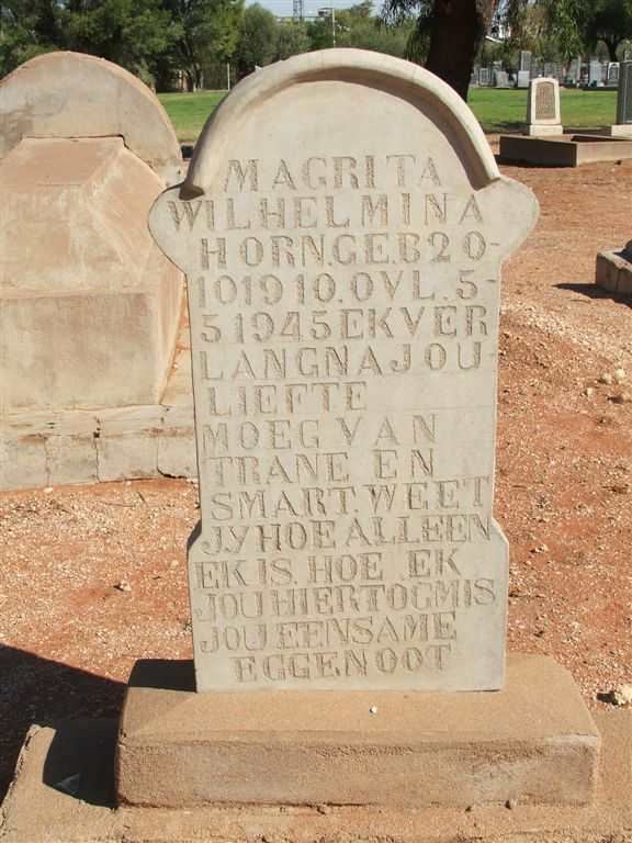 HORN Magrita Wilhelmina 1910-1945