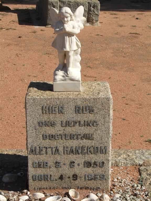 HANEKOM Aletta 1958-1959