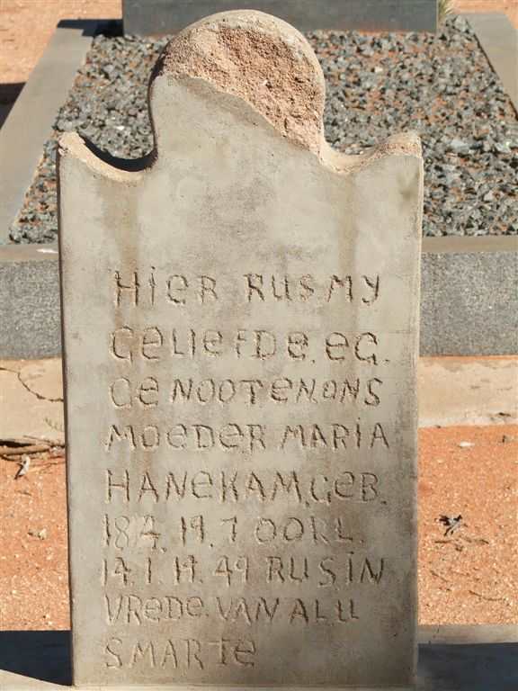 HANEKAM Maria 18??-1949