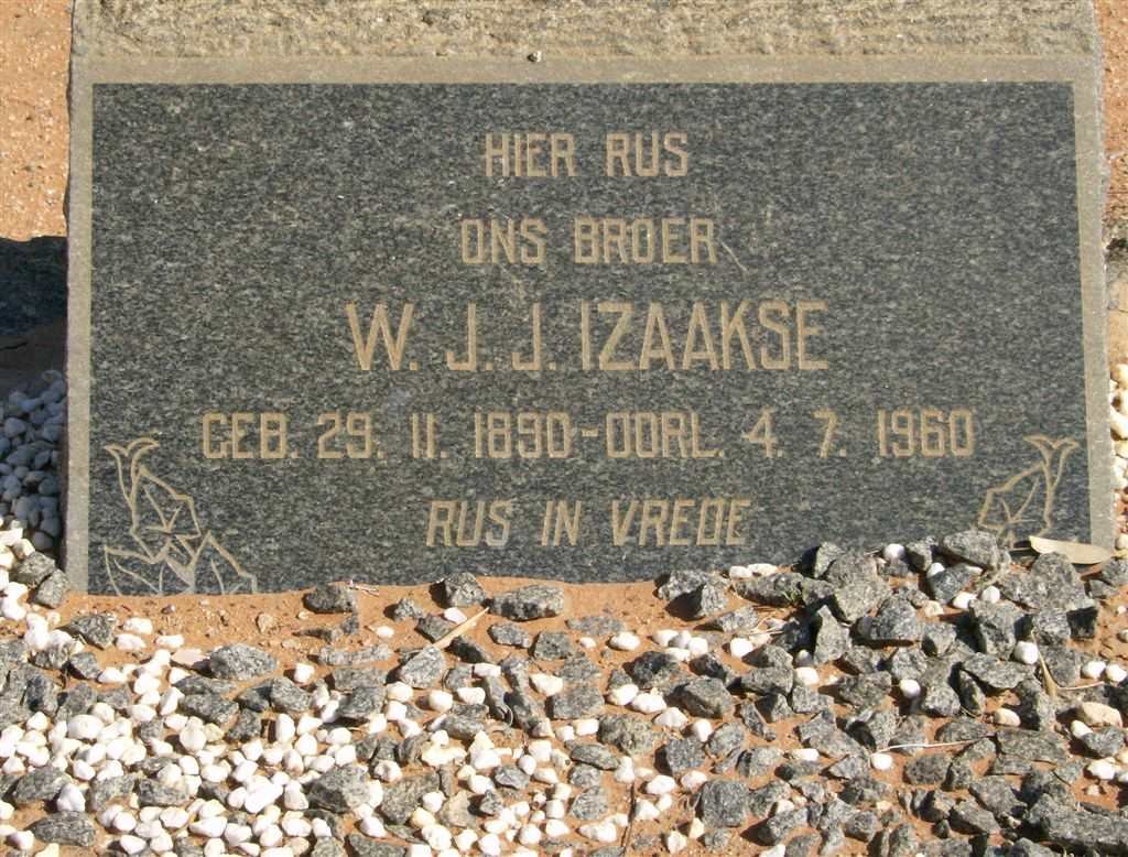 IZAAKSE W.J.J. 1890-1960