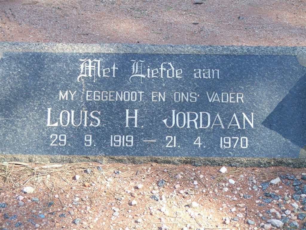 JORDAAN Louis H. 1919-1970