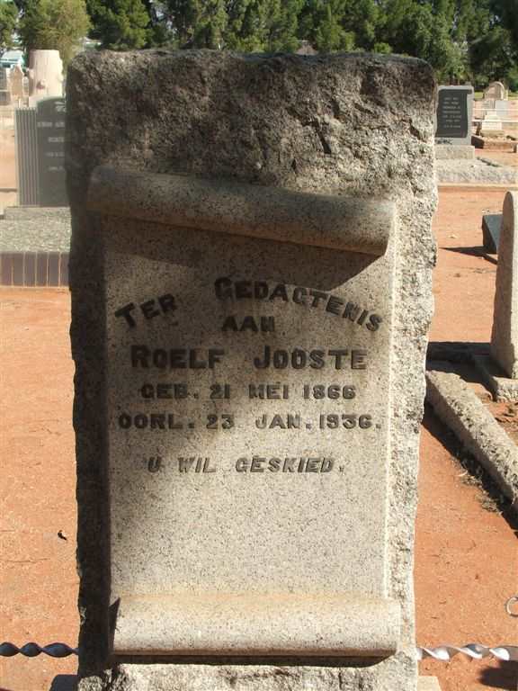JOOSTE Roelf 1866-1936