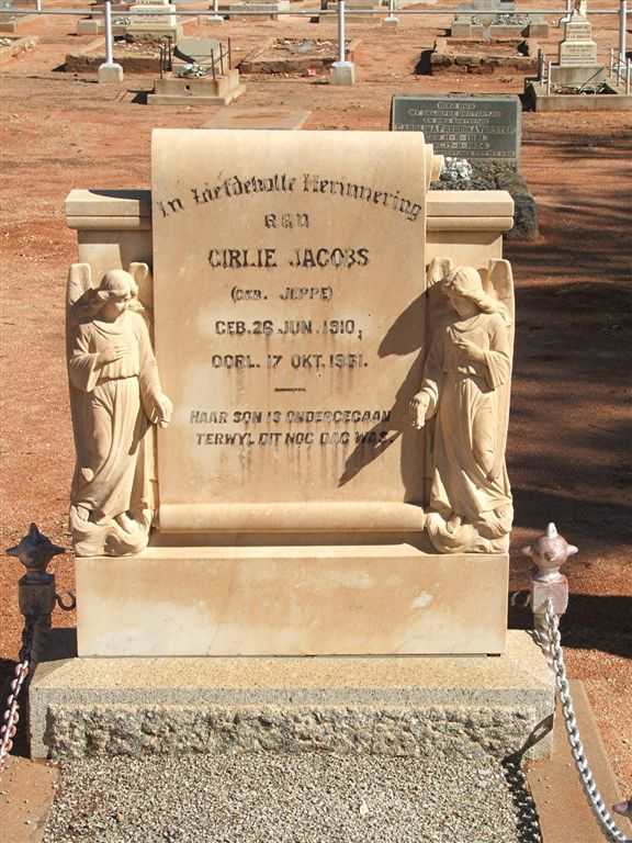 JACOBS Girlie nee JEPPE 1910-1931
