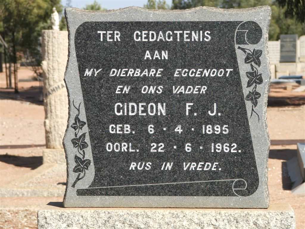 JACOBS Gideon F.J. 1895-1962