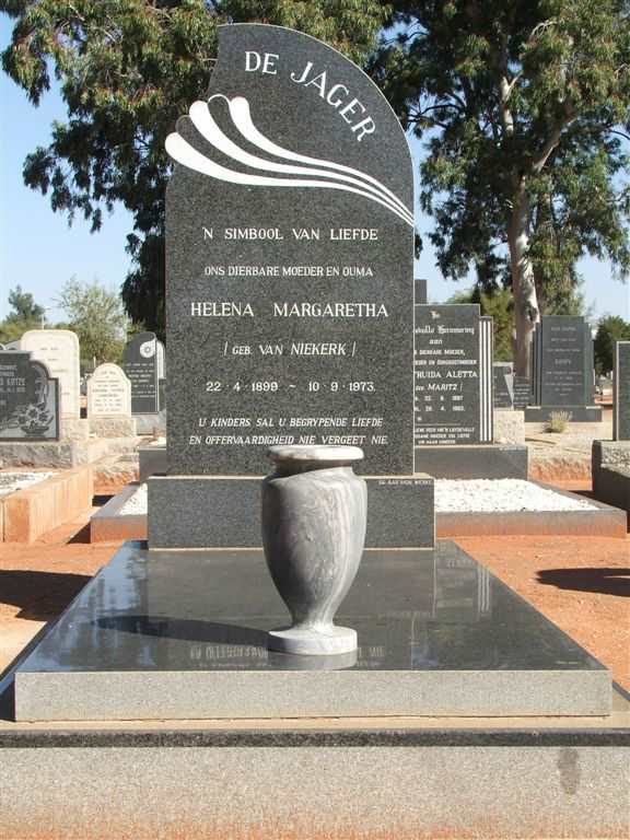 JAGER Helena Margaretha, de nee VAN NIEKERK 1899-1973