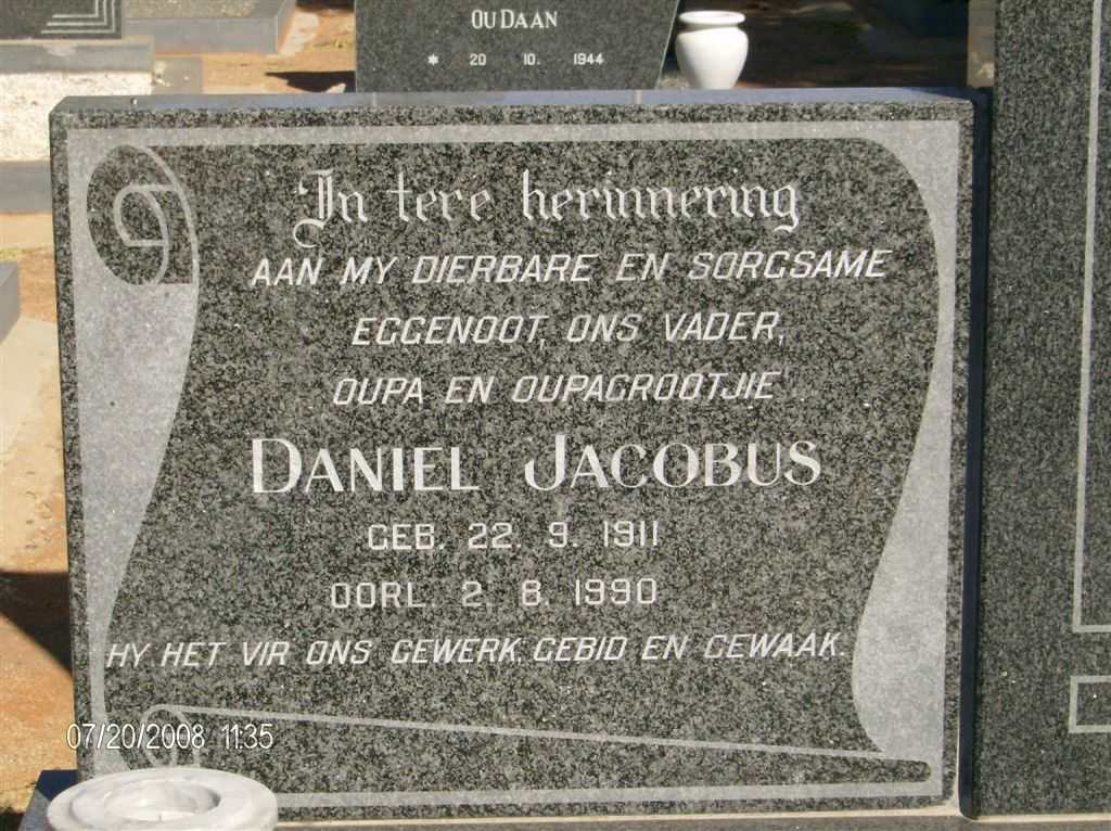 JOSLING Daniel Jacobus 1911-1990
