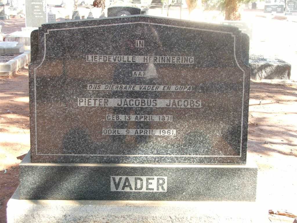 JACOBS Pieter Jacobus 1871-1961