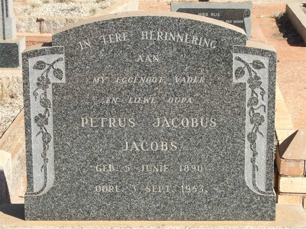 JACOBS Petrus Jacobus 1890-1953