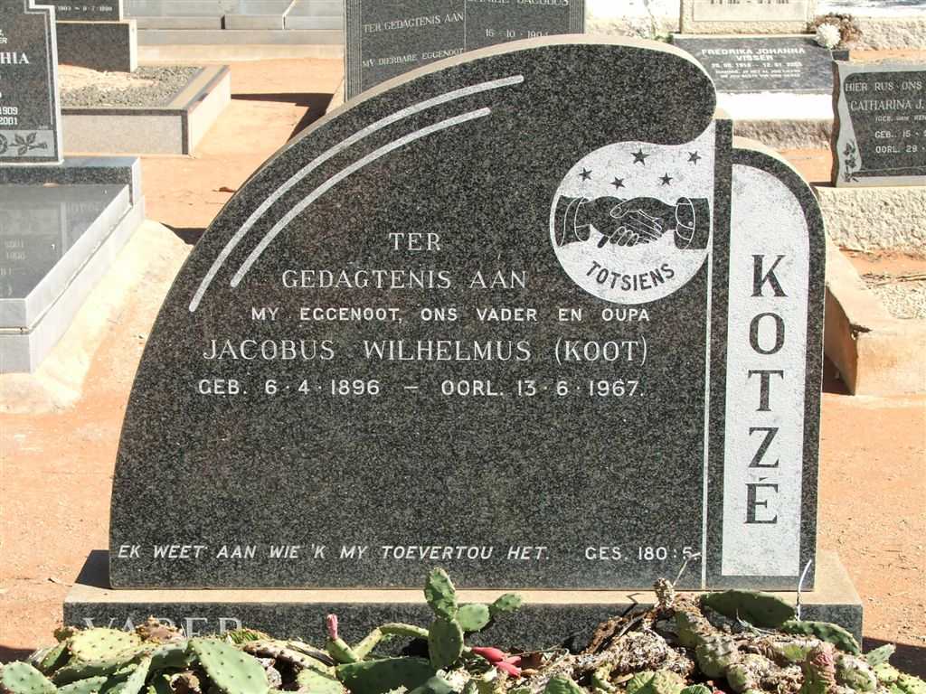 KOTZE Jacobus Wilhelmus 1896-1967