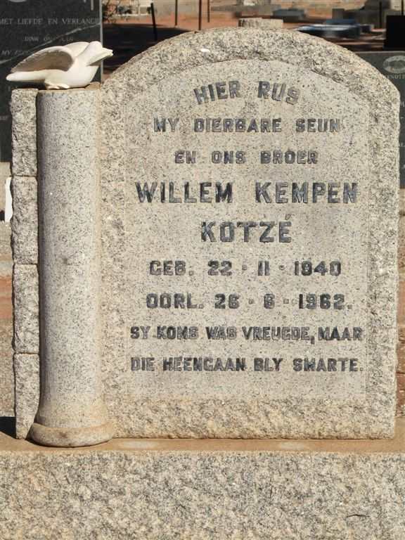 KOTZÉ Willem Kempen 1940-1962