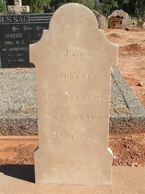 KLERK J., de 1895-1904