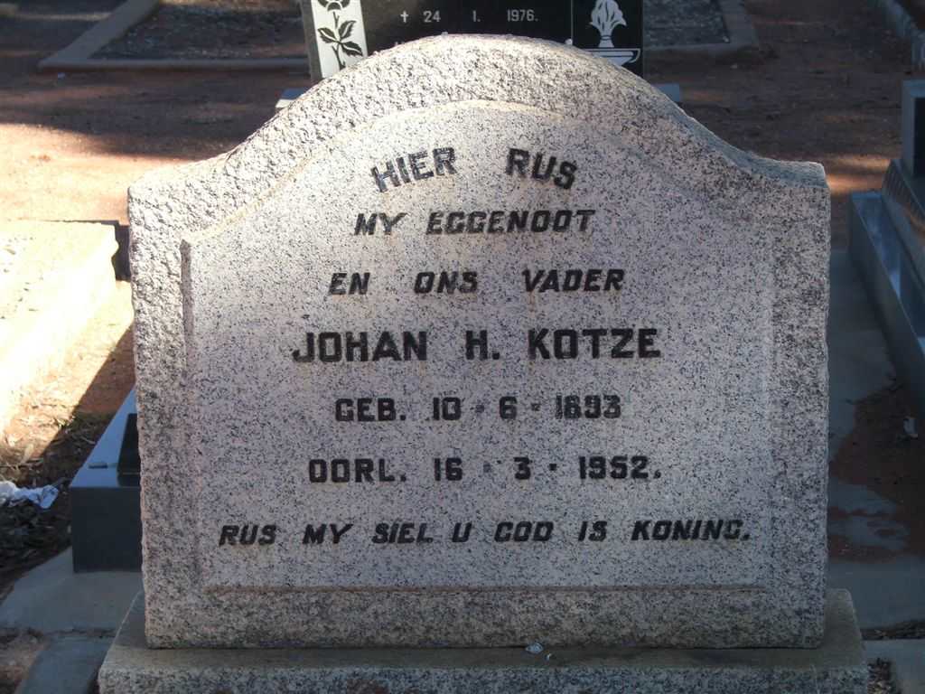 KOTZE Johan H. 1893-1952