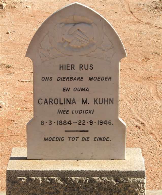 KUHN Carolina M. nee LUDICK 1884-1946