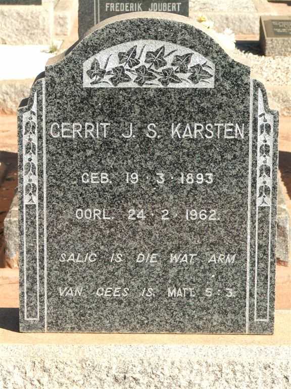 KARSTEN Gerrit J.S. 1893-1962