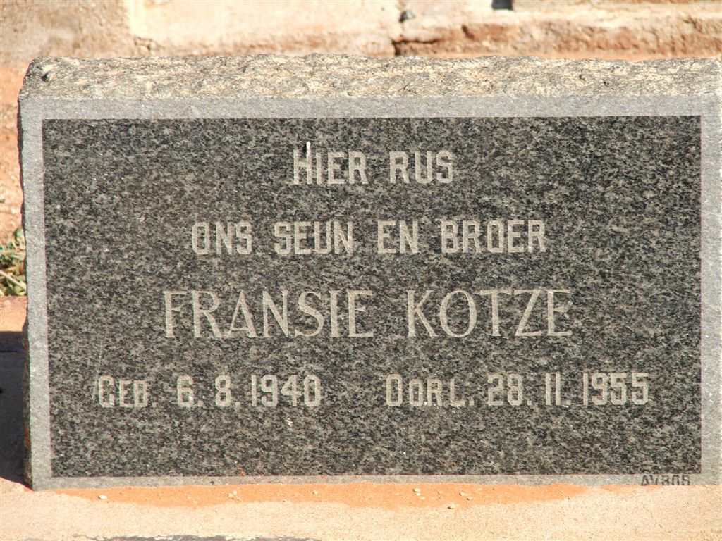 KOTZE Fransie 1940-1955
