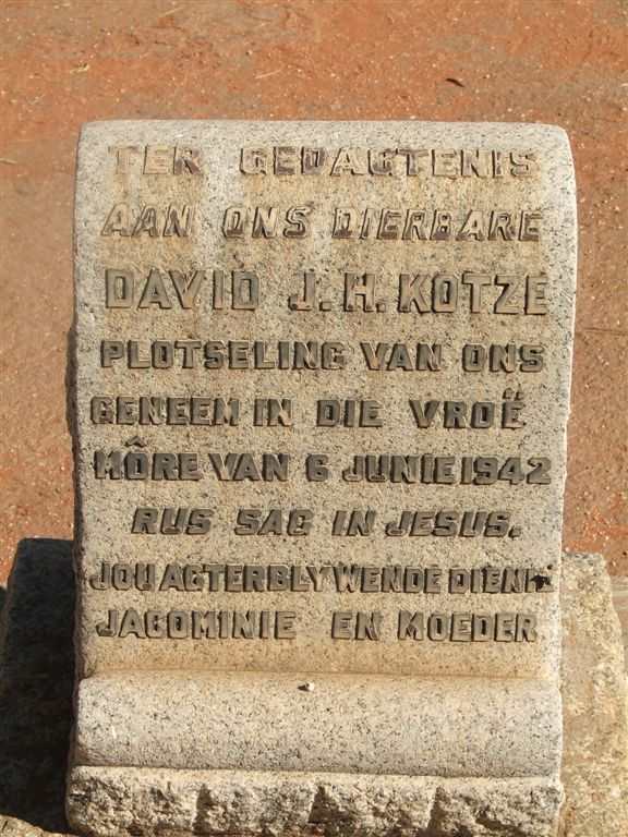 KOTZE Dawid J.H. -1942