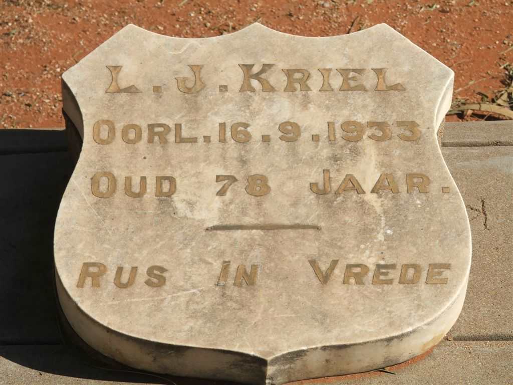 KRIEL L.J. -1933