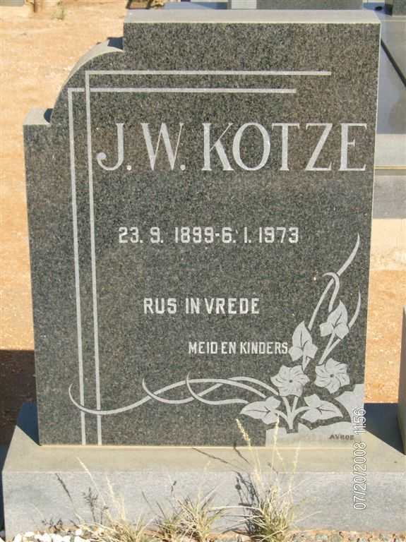 KOTZE J.W. 1899-1973