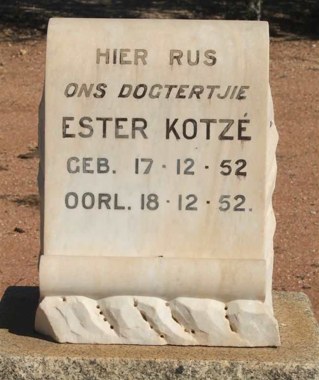 KOTZÉ Ester 1952-1952