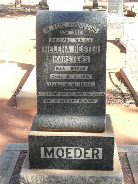 KARSTENS Helena Hester nee WIESE 1881-1944