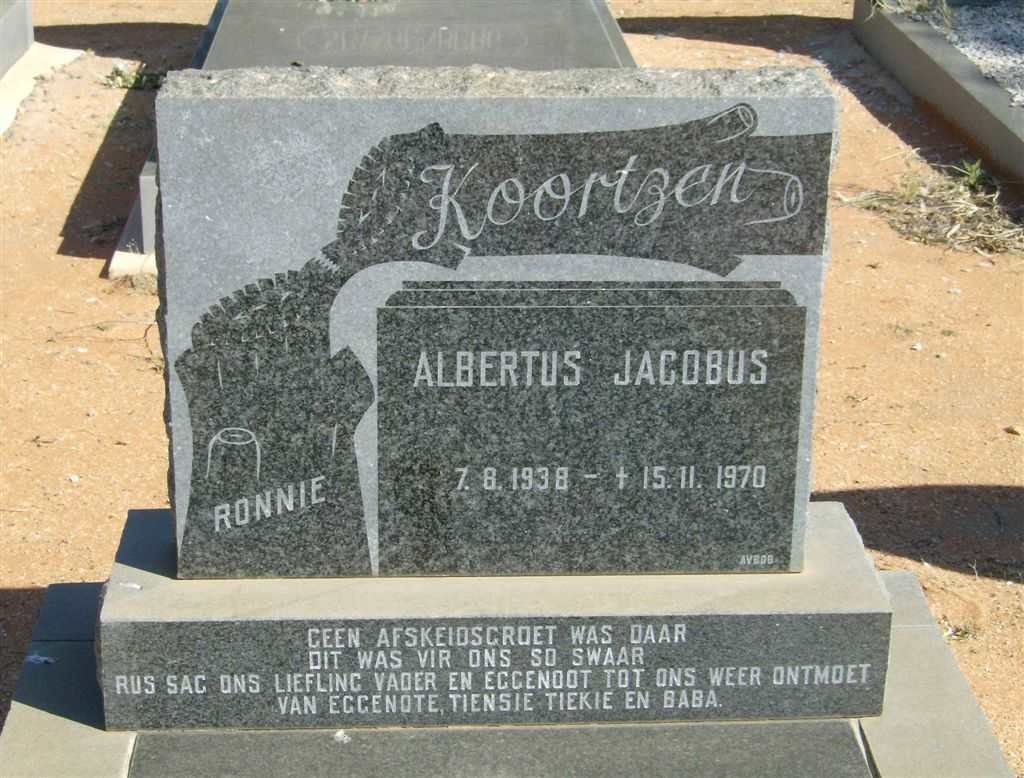 KOORTZEN Albertus Jacobus 1938-1970