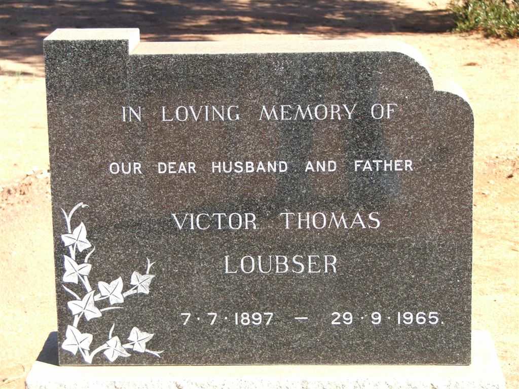 LOUBSER Victor Thomas 1897-1965