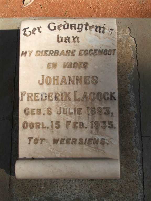 LACOCK Johannes Frederik 1893-1935