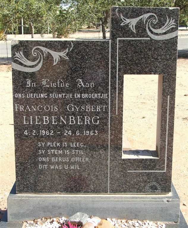 LIEBENBERG Francois Gysbert 1962-1963