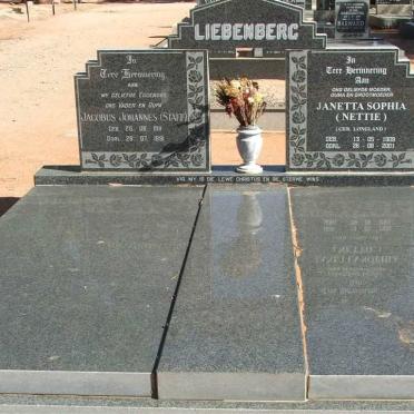 LIEBENBERG Jacobus Johannes 1911-1991 &amp; Janetta Sophia LONGLAND 1909-2001