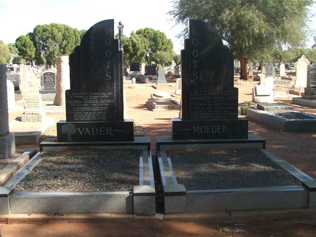 LOOTS Johannes Hendrik Jacobus 1888-1952 &amp; Margaretha Johanna Sophia nee VAN ZYL 1881-1956