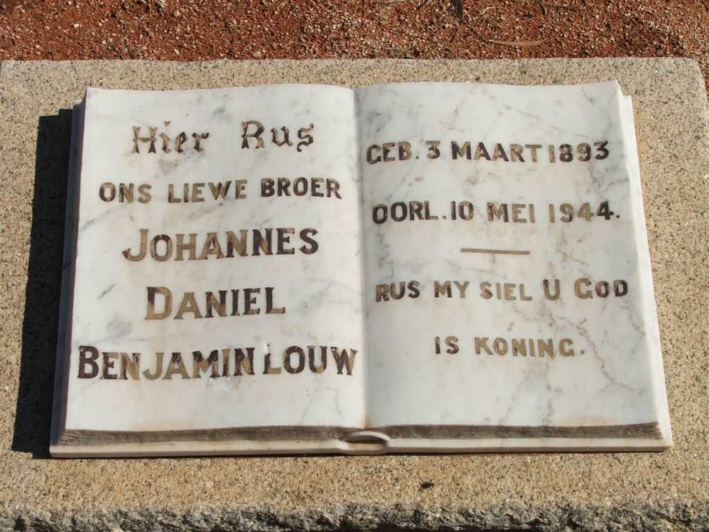 LOUW Johannes Daniel Benjamin 1893-1944