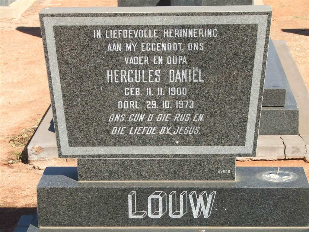 LOUW Hercules Daniël 1900-1973
