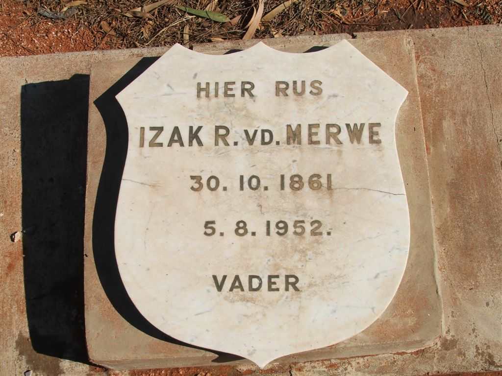 MERWE Izak R., vd. 1861-1952