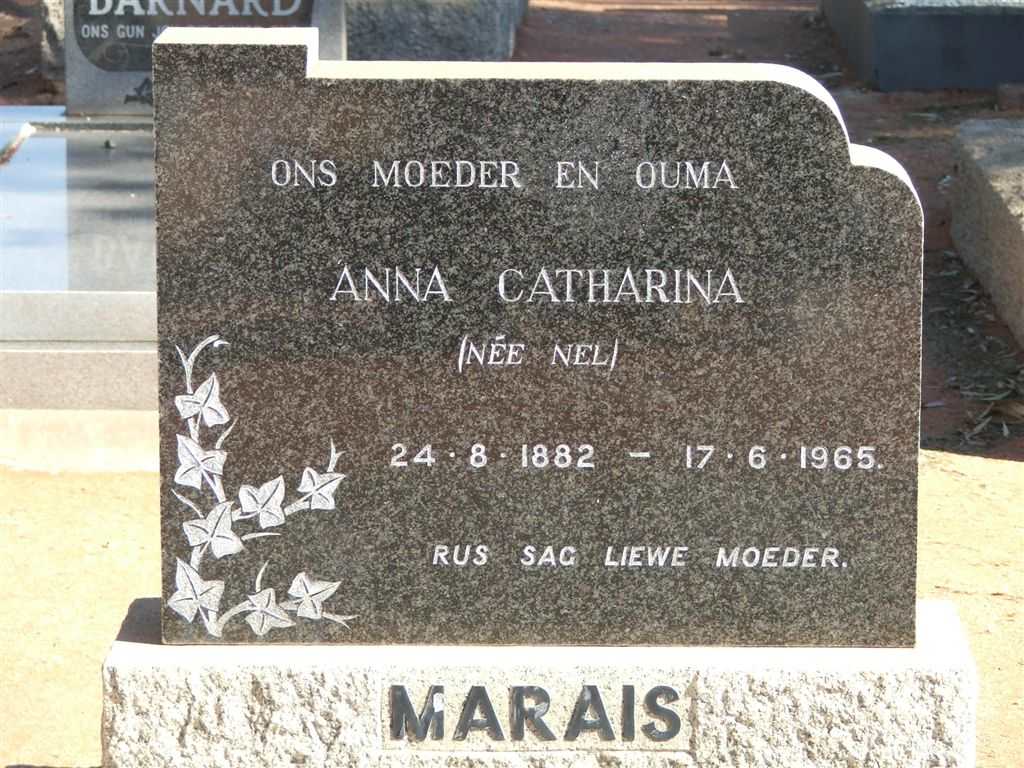 MARAIS Anna Catharina nee NEL 1882-1965