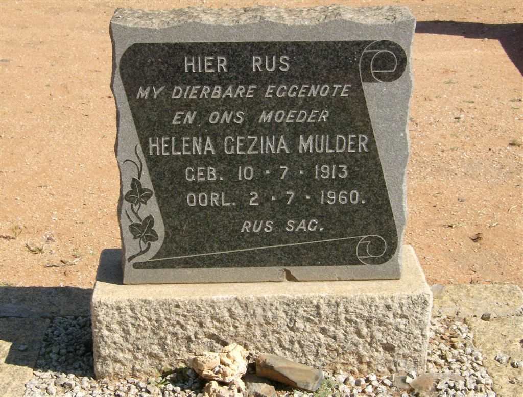 MULDER Helena Gezina 1913-1960